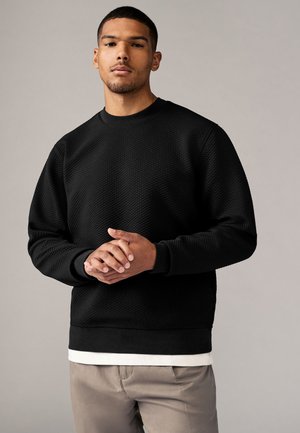 Next TEXTURE CREW  - Sweatshirt - black dark