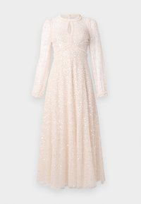 DAPPLED SEQUIN LONG SLEEVE ANKLE GOWN - Kokteilinė suknelė / vakarėlių suknelė - opal