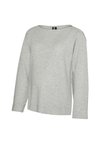 Tops ar garām piedurknēm - light grey melange