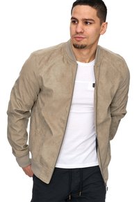 INDICODE JEANS - WAYNE - Imitatieleren jas - beige Miniatuurafbeelding 1