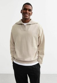 New Look REGULAR QUARTER ZIP  - Trui - stone