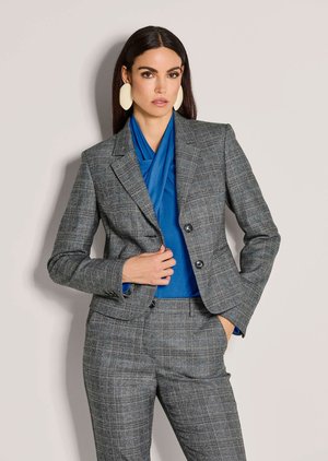 MADELEINE, Blazer - stone gray   melange   royal blue