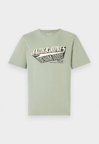 JJELOGO TEE O-NECK - T-shirts med print - iceberg green