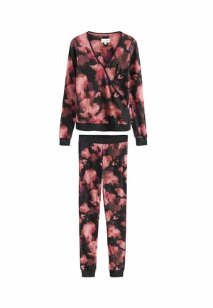 REGULAR FIT - MULTI WAFFLE SET - Pyjama set - black pink