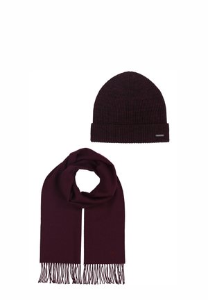 GESCHENKSET SONSTIGE MUSTER - Sciarpa - burgundy