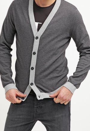 Chaqueta de punto - mottled dark grey
