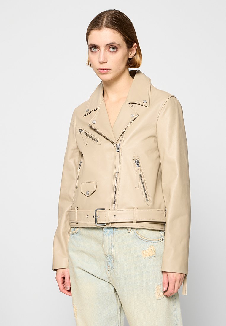closed Leren jas beige closed Leren jas beige