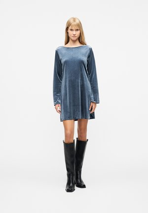 WOVEN BOAT NECK MINI - Denné šaty - blue ridge