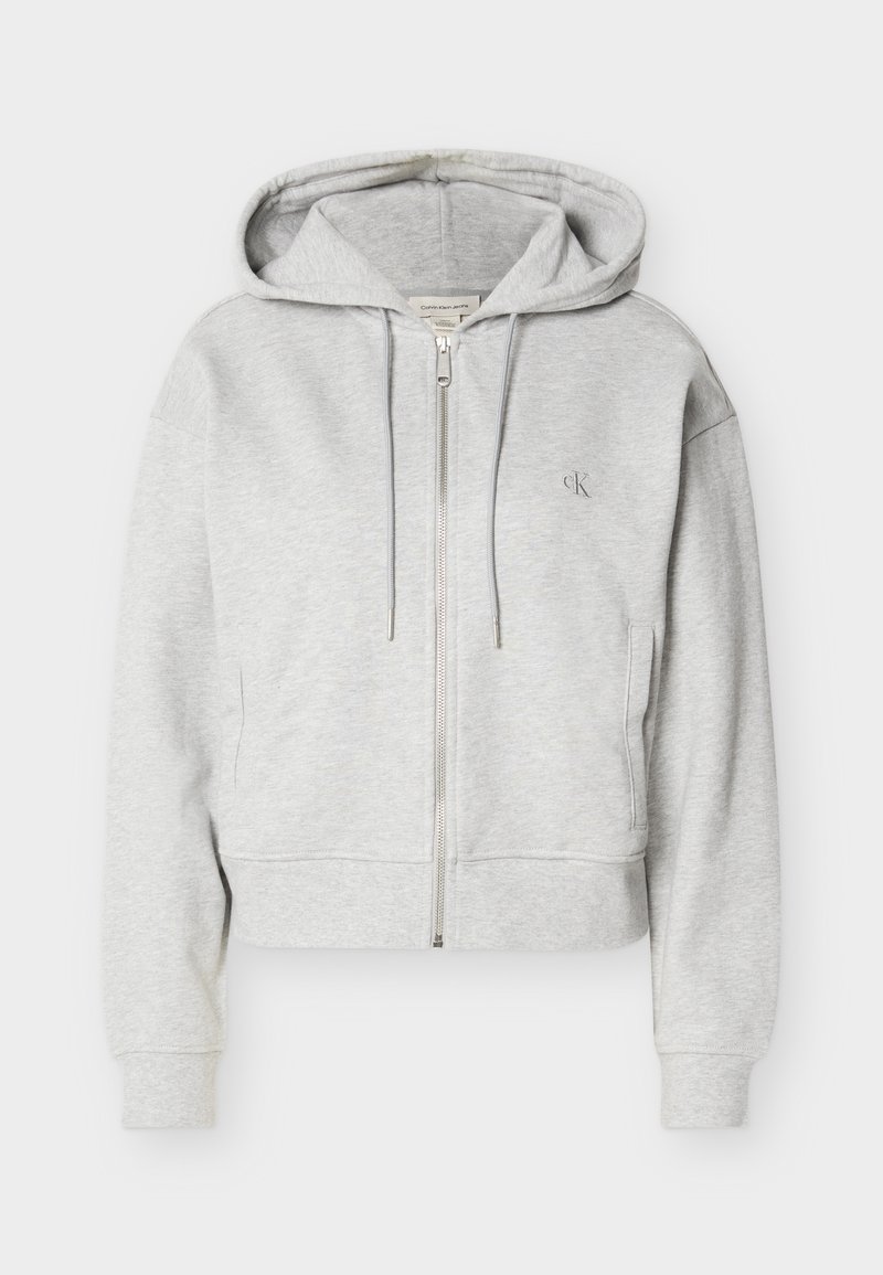 Calvin Klein Jeans Sweater met rits grijs