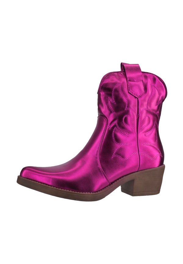 Cowboy-/Bikerstiefelette - rosa