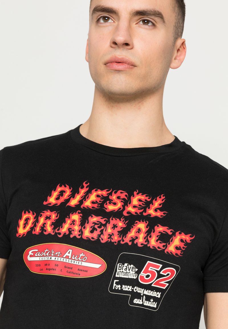 Herren T-Shirts basic | Diesel DIEGOR T-Shirt print black/schwarz - FW40743 Herren T-Shirts basic | Diesel DIEGOR T-Shirt print black/schwarz - FW40743