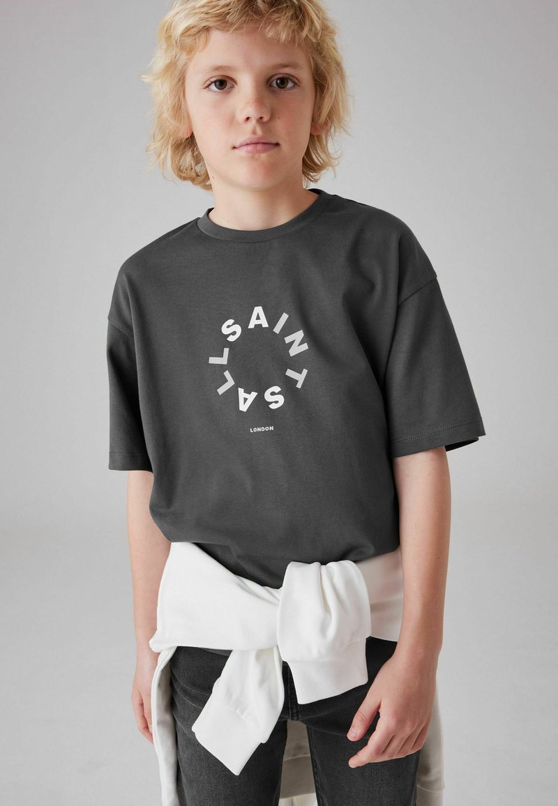 smALLSAINTS TIERRA CREW LOGO  - Printtipaita - charcoal grey