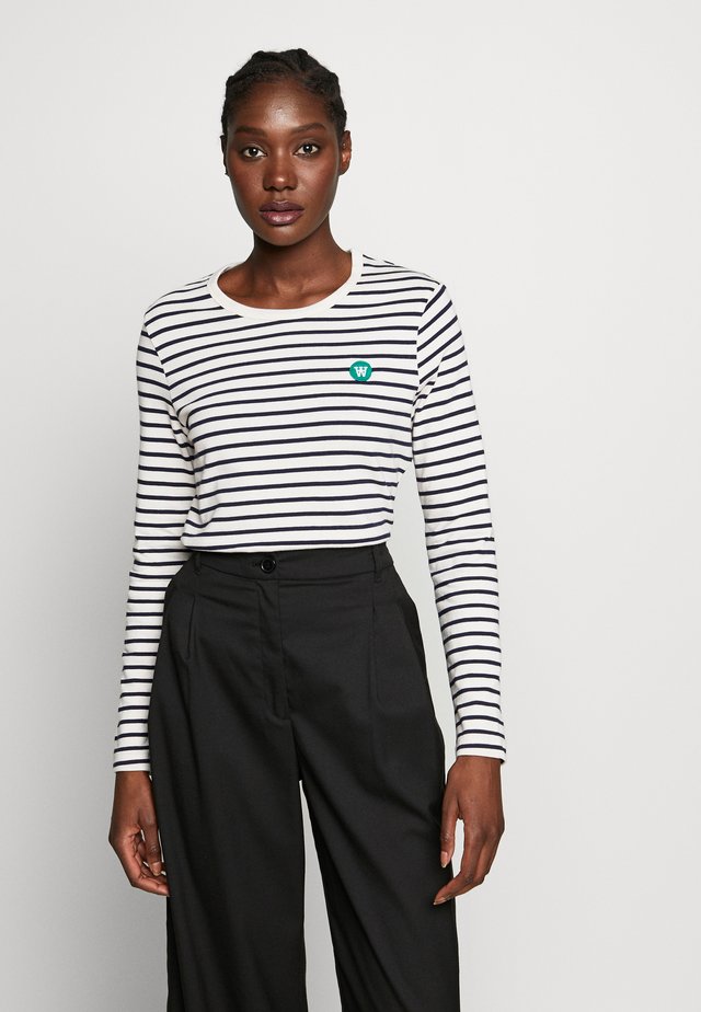 MOA LONG SLEEVE  - Longsleeve - off-white/navy stripes