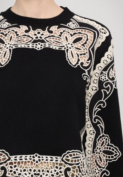 Sea GIANNA COMBO SWEATER - Pulóver - black