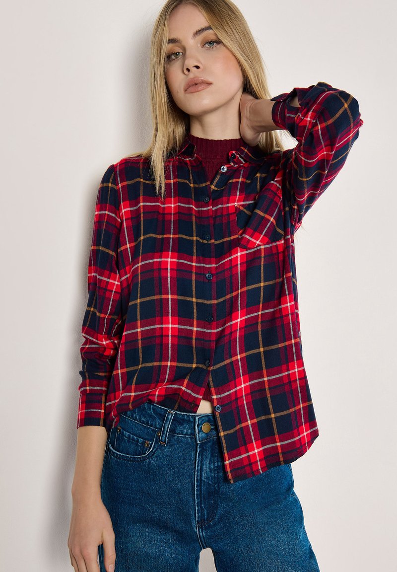 Apricot Overhemdblouse - red