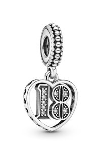 Pandora 18TH CELEBRATION  DANGLE  - Charm - silver coloured
