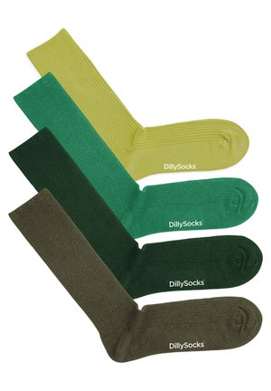 4ER PACK PREMIUM - Socks - ribbed just green