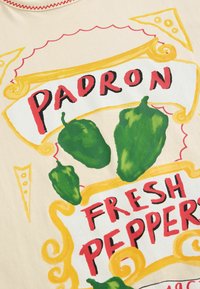 Next FUN GRAPHIC OVERSIZED  SHORT SLEEVE CREW NECK  - Camiseta estampada - ecru stone padron peppers