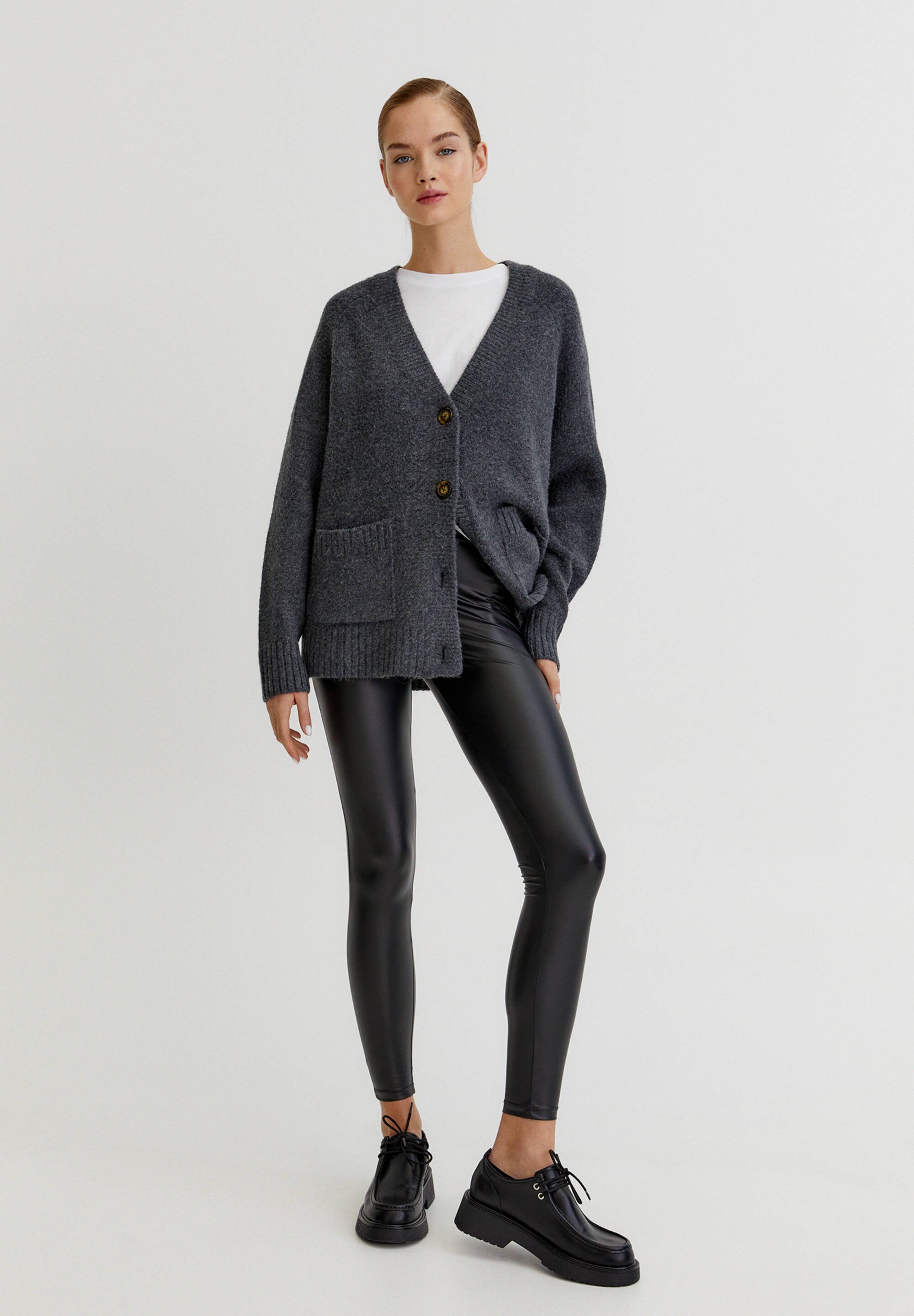 PULL\u0026BEAR VINYL - Leggings - black/nero - Zalando.it