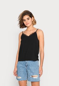 ONLY ONLMETTE MIX SINGLET - Top - black