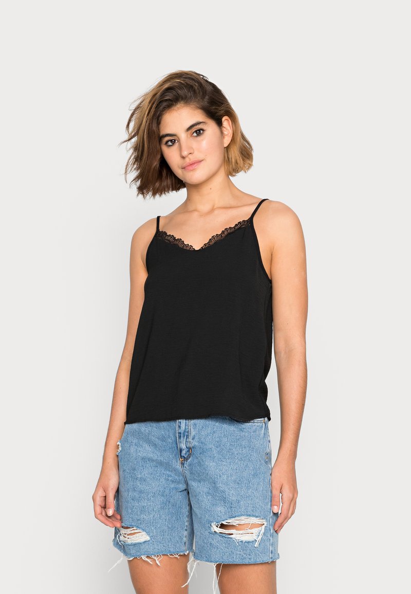 ONLY ONLMETTE MIX SINGLET - Top - black
