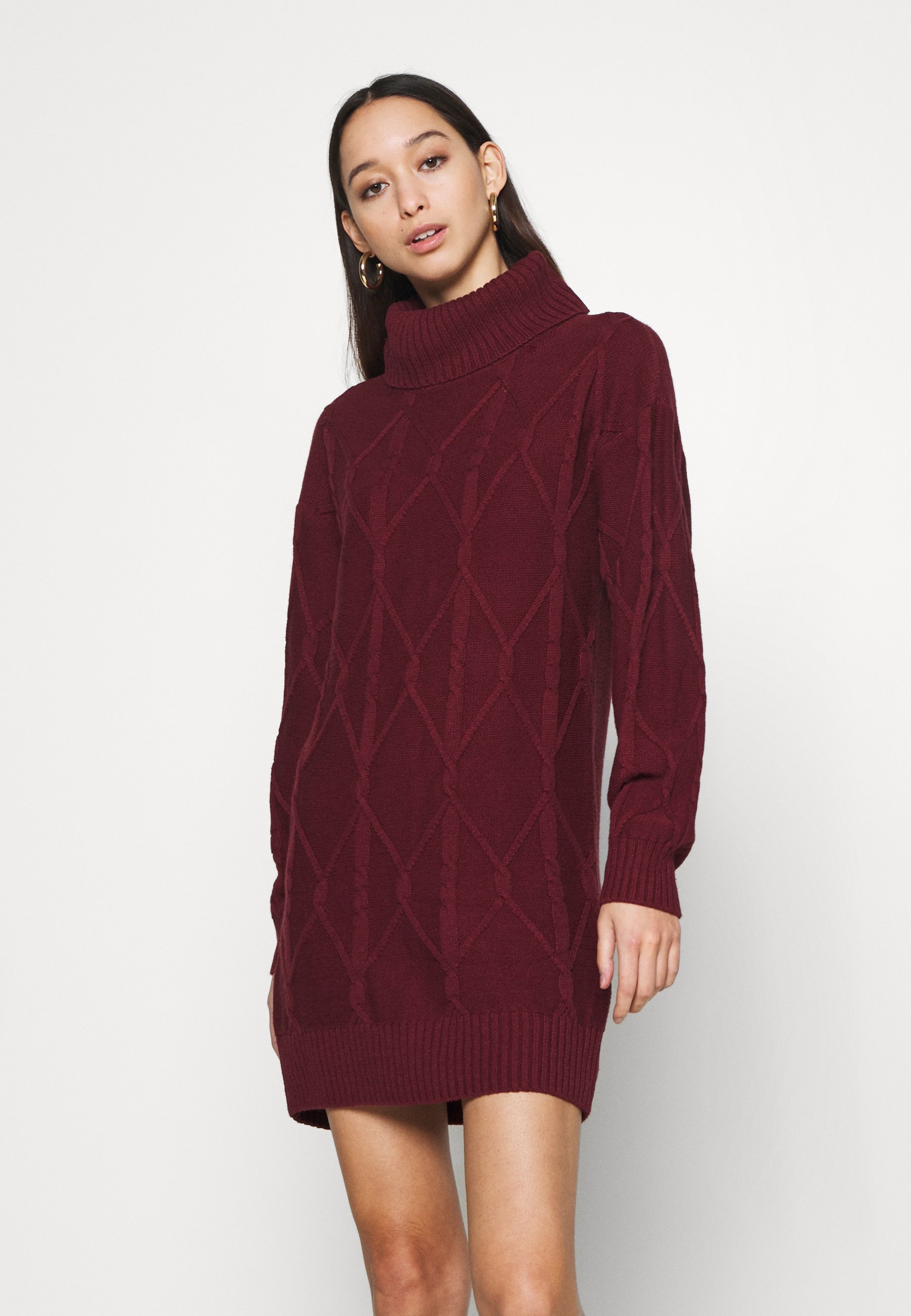 Hollister Co Sweater Dress Strickkleid Burgundy Bordeaux Zalando Ch