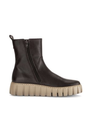 Gabor, GABOR PLATEAU STIEFELETTE - Wedge Ankle Boots - moro