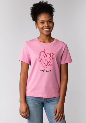 SELF LOVE - T-shirt print - bubble pink