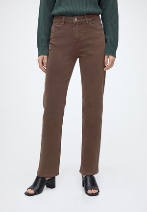 Noisy May, Straight fit NMYOLANDA - Jean droit - chocolate brown