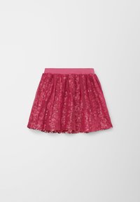 s.Oliver MIT PAILLETTEN - Plooirok - pink