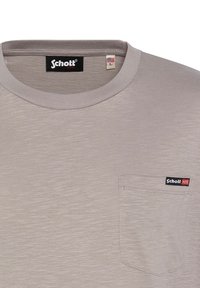 Schott EFFET FLAMMÉ - T-Shirt basic - ciment