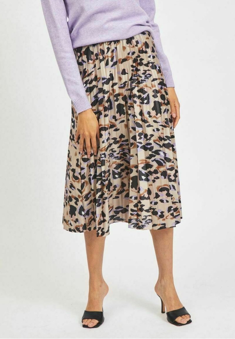 VILA Falda acampanada - beige