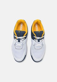Lotto SUPERRAPIDA 600 II - Padel cipő - all white/nectar yellow/ocean blue