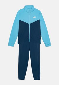 Nike Sportswear - TRACKSUIT UNISEX SET - Tracksuit bottoms - aquarius blue/court blue/white Thumbnail Image 1