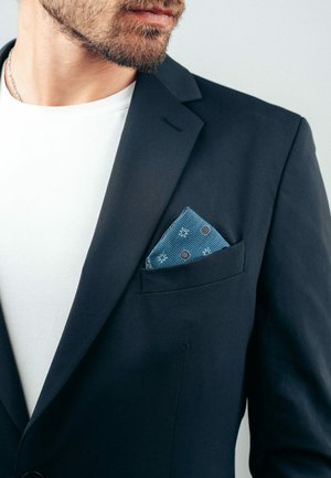 Sangar, MEDALLION PATTERN POCKET SQUARE - Rinnatasku ilurätt - navy