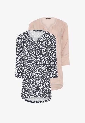 Long Tall Sally, 2 PACK HENLEY - Langærmet T-shirt - navy beige