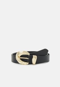 LEATHER UNISEX - Remen - black/gold-coloured