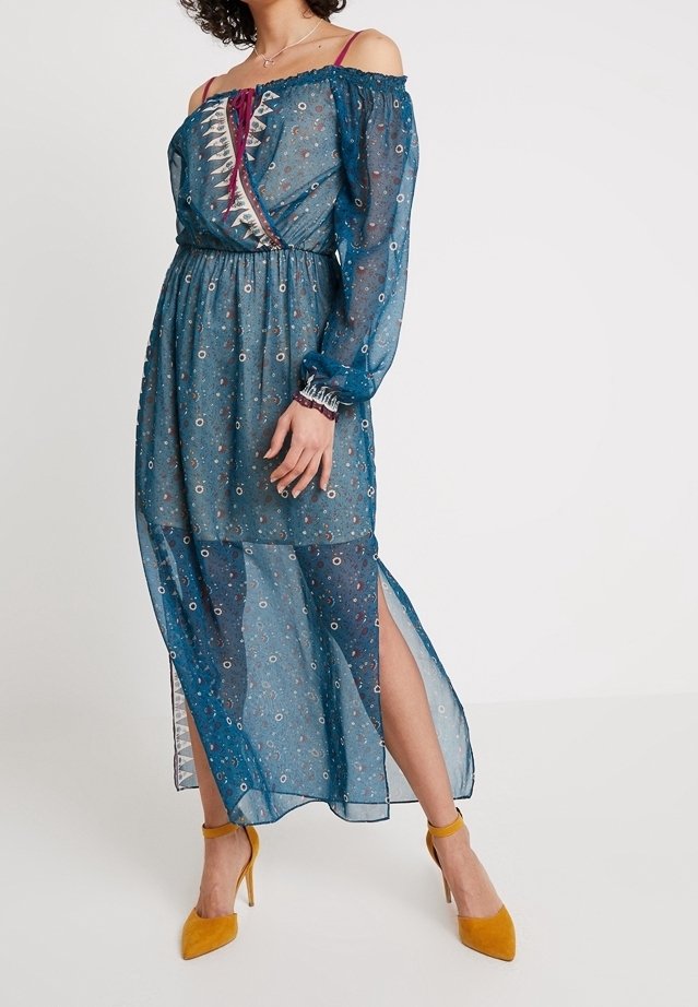 Robe Derhy Taille 36 Neuve Avec étiquettes - Robe Doublée Noire Et Bleue En Velours