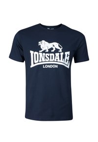 NORMALE PASSFORM LOGO - T-shirt med print - navy