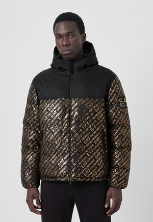 EA7 Emporio Armani, JACKET - Зимно яке - black/gold-coloured