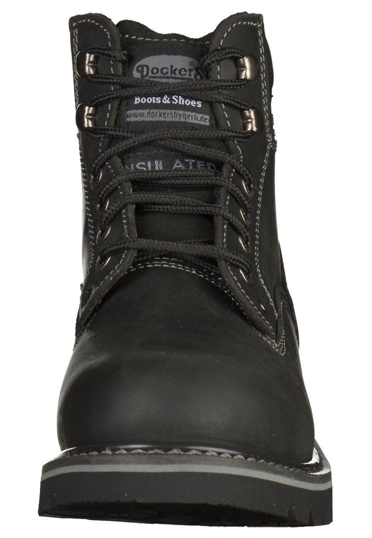 Bottes Pour Femme Dockers By Gerli 57DO201 Noir - Mi-mollet, Cuir Synthétique, Semelle Caoutchouc