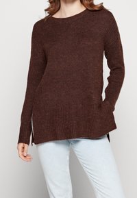 ICHI Svetr - dark brown