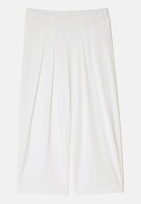 CROPPED LOW PLEATED  - Trousers - snow white