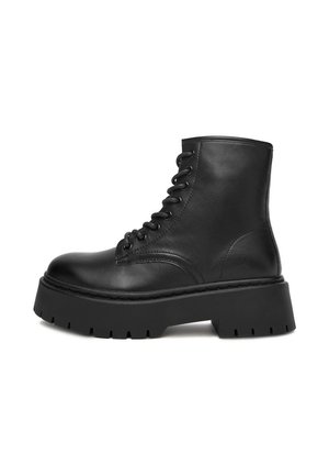 Členkové šnurovacie čižmy - black