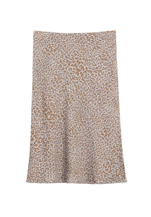 & OTHER STORIES, & OTHER STORIES LEOPARD PRINT SATIN SKIRT - Jupe trapèze - grey leo print