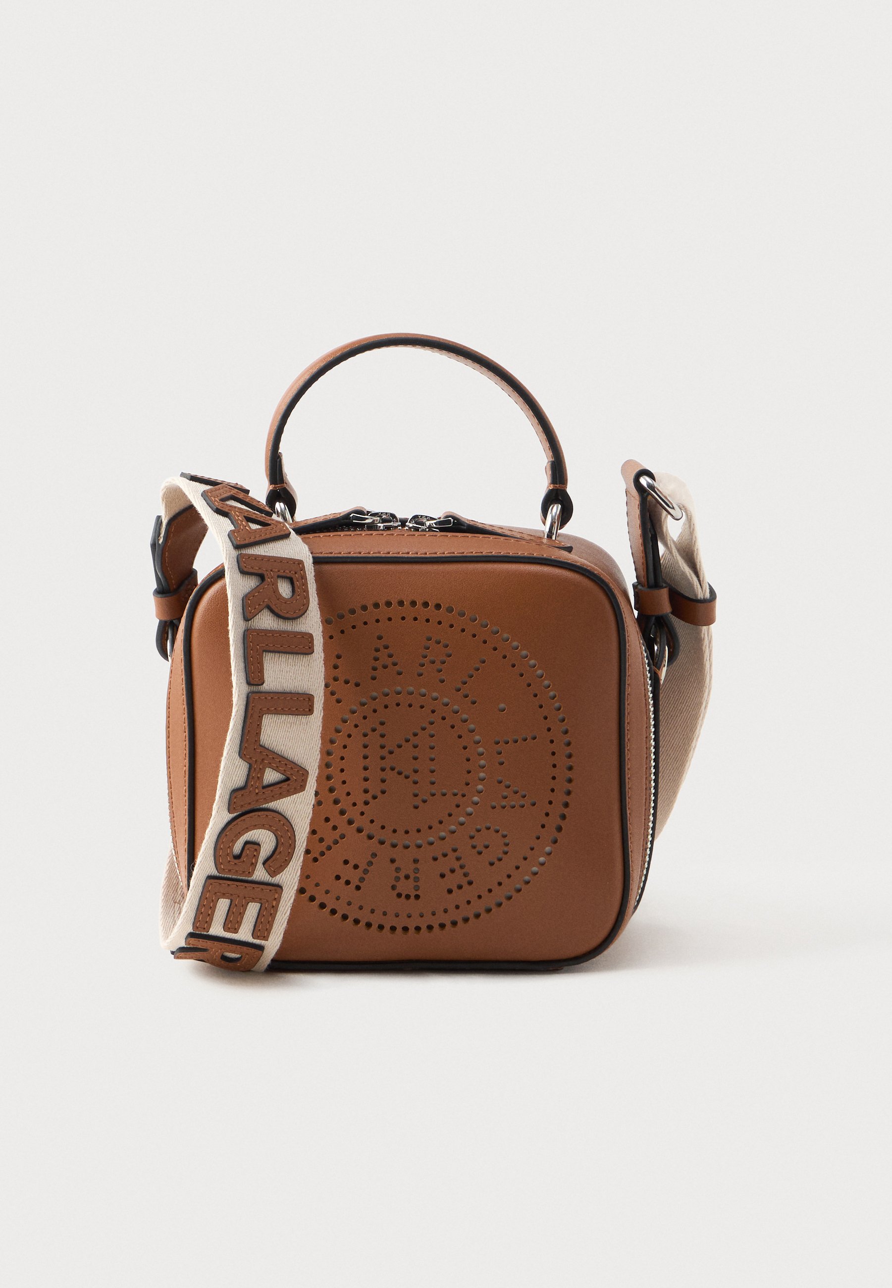 KARL LAGERFELD CIRCLE CROSSBODY - Handbag - dark tan/brown KARL LAGERFELD CIRCLE CROSSBODY - Handbag - dark tan/brown