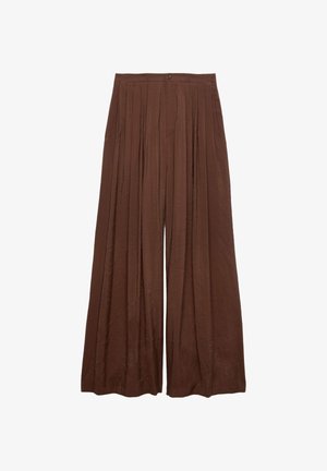 Marks & Spencer, PLEAT FRONT PALAZZO - Pantalones - bitter chocolate