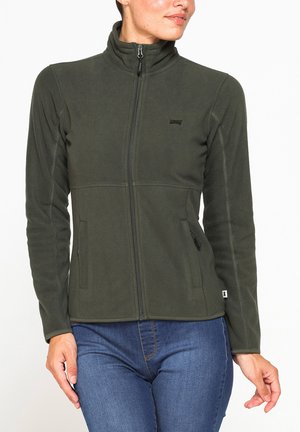 Carrera Jeans, FULL-ZIP FLEECE HIGH NECK - Giacca in pile - dark green