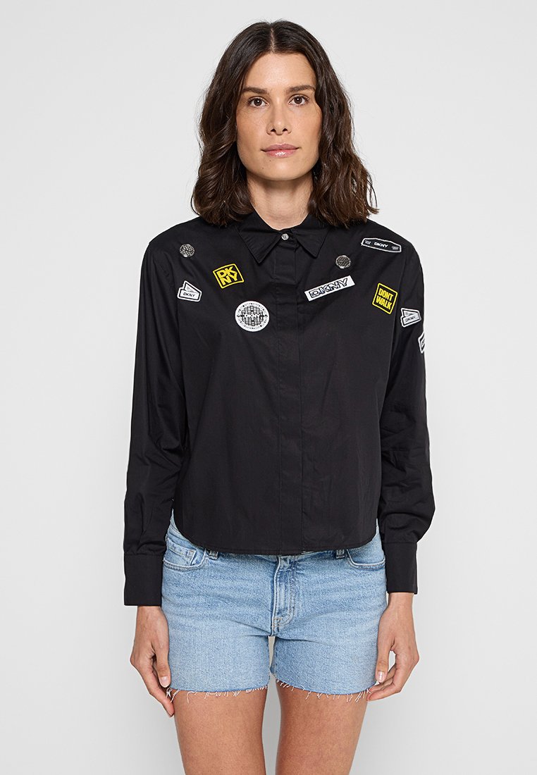 DKNY Overhemdblouse zwart DKNY Overhemdblouse zwart