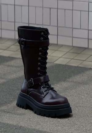 Even&Odd Wide Fit by Zalando, Cowboy-/Bikerboot - dark burgundy